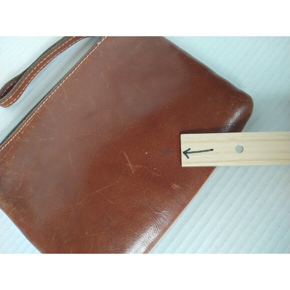 Patricia Nash Wristlet Clutch Zipper Wallet Leather brown small mini bag purse - Picture 11 of 16